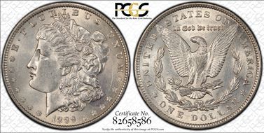 1889 $1 AU58