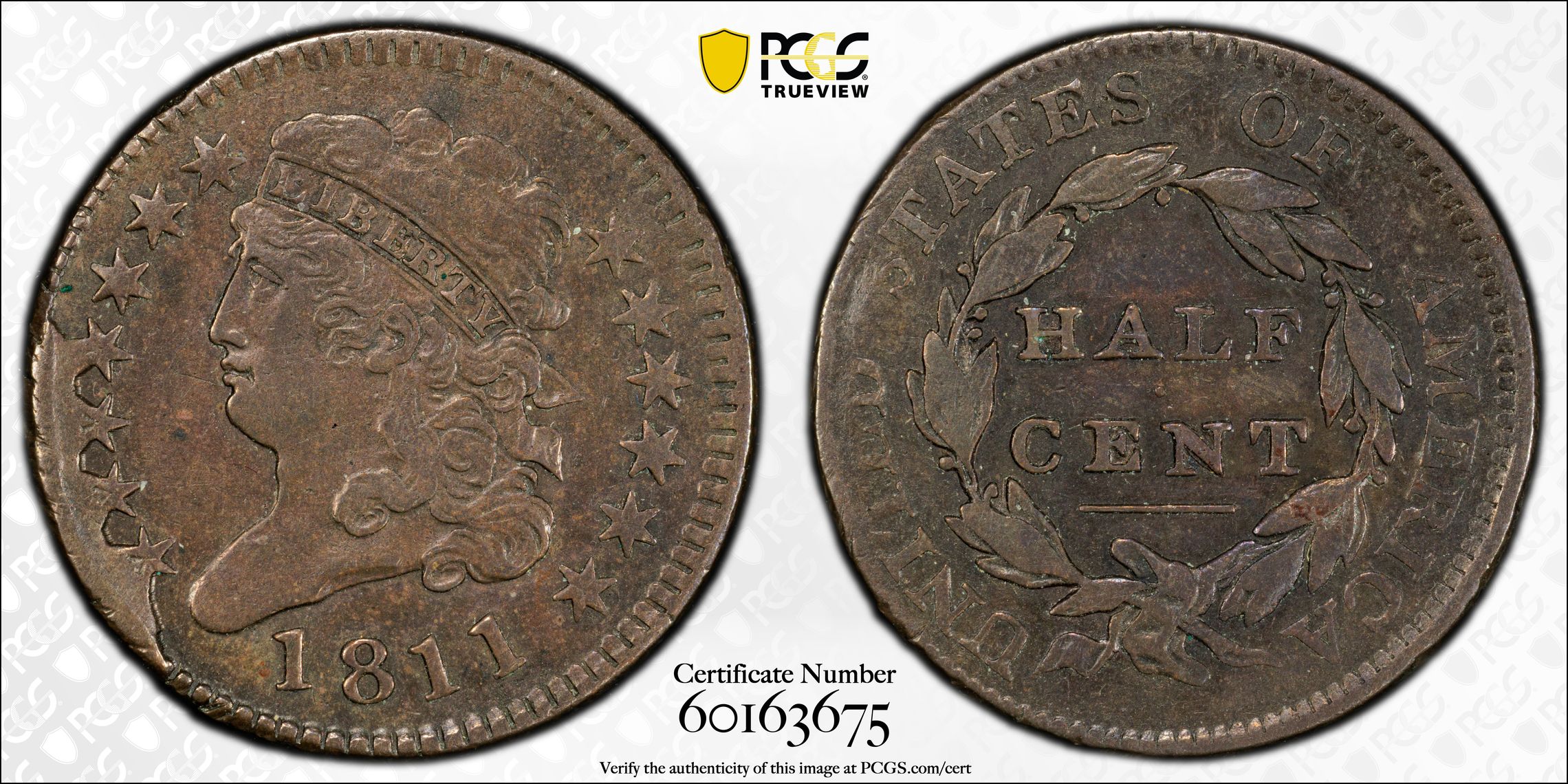 1811 P C-1 Half Cent