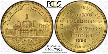 1893 SC$1 HK-155, Columbian Expo MS65