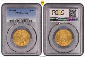 1904-O $10 AU58