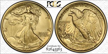 2016-W 50C 100th Anniversary Gold SP70