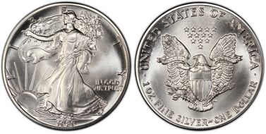 1989 $1 Silver Eagle MS70