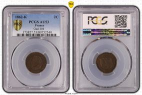 1862-K 2C Gad-104 F-108A AU53BN