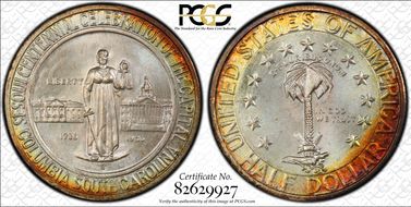 1936-S 50C Columbia MS68+