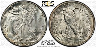 1936-D 50C DDO, FS-101 MS66