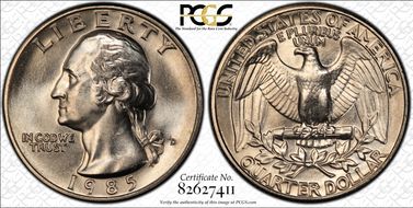 1985-D 25C MS67