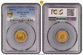 1859-A 10 Fr Gad-1014 F-506 AU55