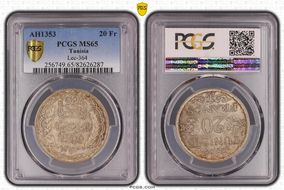 AH1353 (1934) 20 Fr Lec-364 MS65