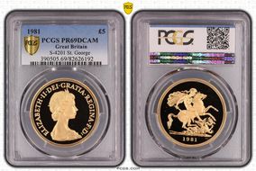 1981 £5 S-SE1 St. George PR69DCAM
