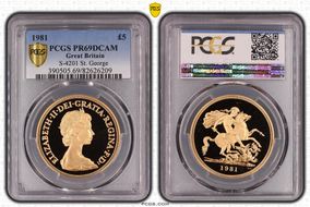 1981 £5 S-SE1 St. George PR69DCAM