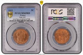 1912 5C Gad-165 F-119 MS65RD