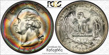 1947-S/S 25C RPM, FS-502 MS67+