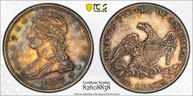 1837 50C AU53