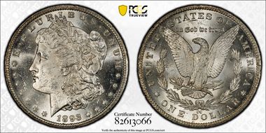 1893-CC $1 MS63+