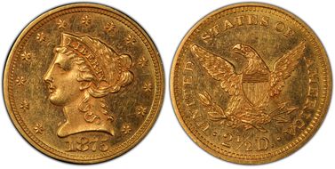 1875 $2.50 MS61