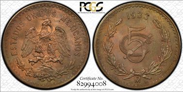 1933-Mo 5C MS65BN