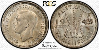 1948(m) 3D KM-37a  Ag MS65