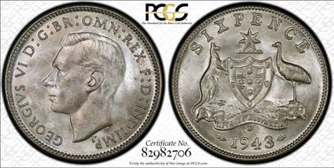 1943-D 6D KM-38  Ag MS66