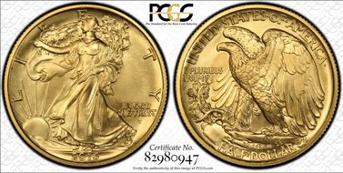 2016-W 50C 100th Anniversary  First Strike SP70