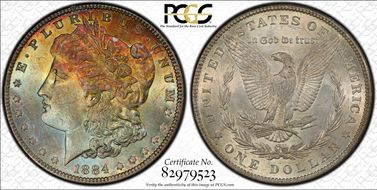 1884 $1 MS64