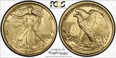 2016-W 50C 100th Anniversary Gold 100th Anniversary Label First Strike SP69