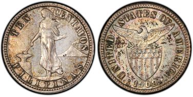 1909-S 10C AU53