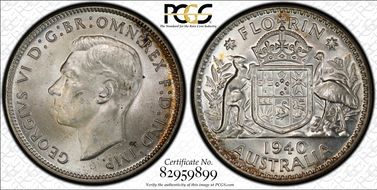 1940(m) Florin KM-40  Ag MS64