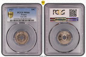 1927 10C Gad-286 F-138 MS66