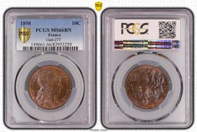 1898 10C Gad-277 F-136 MS66BN