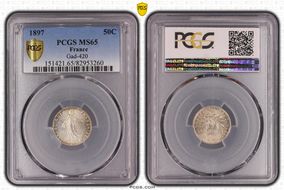 1897 50C Gad-420 F-190 MS65