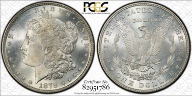 1878 7TF $1 R79 VAM 203 Short Leaf MS66