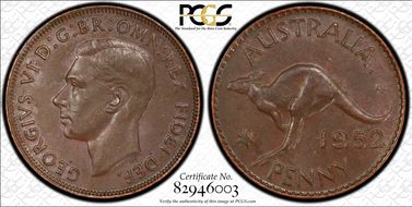 1952 A. (p) 1D London Reverse XF45BN