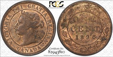 1896 1C Far 6 MS62RB