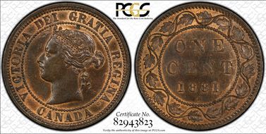 1881-H 1C Doubled Die Obv MS62RB