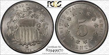 1876 5C "The Bleeder" FS-401 MS65+