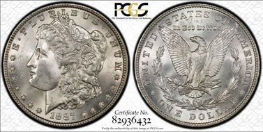 1887 $1 MS63
