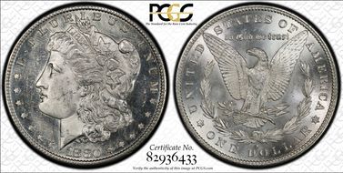 1880-S $1 MS64