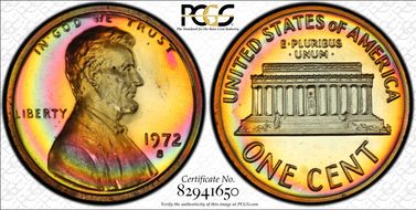 1972-S 1C PR66RB