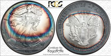 2002 $1 Silver Eagle MS67