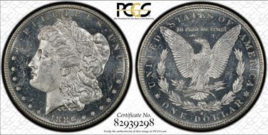 1886-S $1 MS62DMPL
