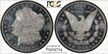 1882 $1 MS63DMPL