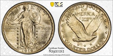 1919-D 25C MS65+ FH