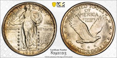 1919-S 25C MS66FH