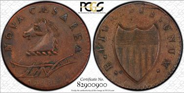 1788 NJ 1/2P Head Left AU50BN
