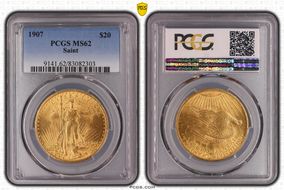 1907 $20 Saint-Gaudens MS62
