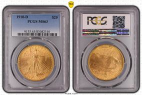 1910-D $20 MS63