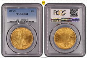 1915-S $20 MS61