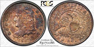 1835 H10C Small Date, Small 5C MS63