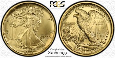2016-W 50C 100th Anniversary Gold 100th Anniversary Label First Strike SP69