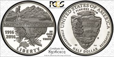 2016-S 50C 100th Anniv. Nat'l Parks First Strike PR70DCAM